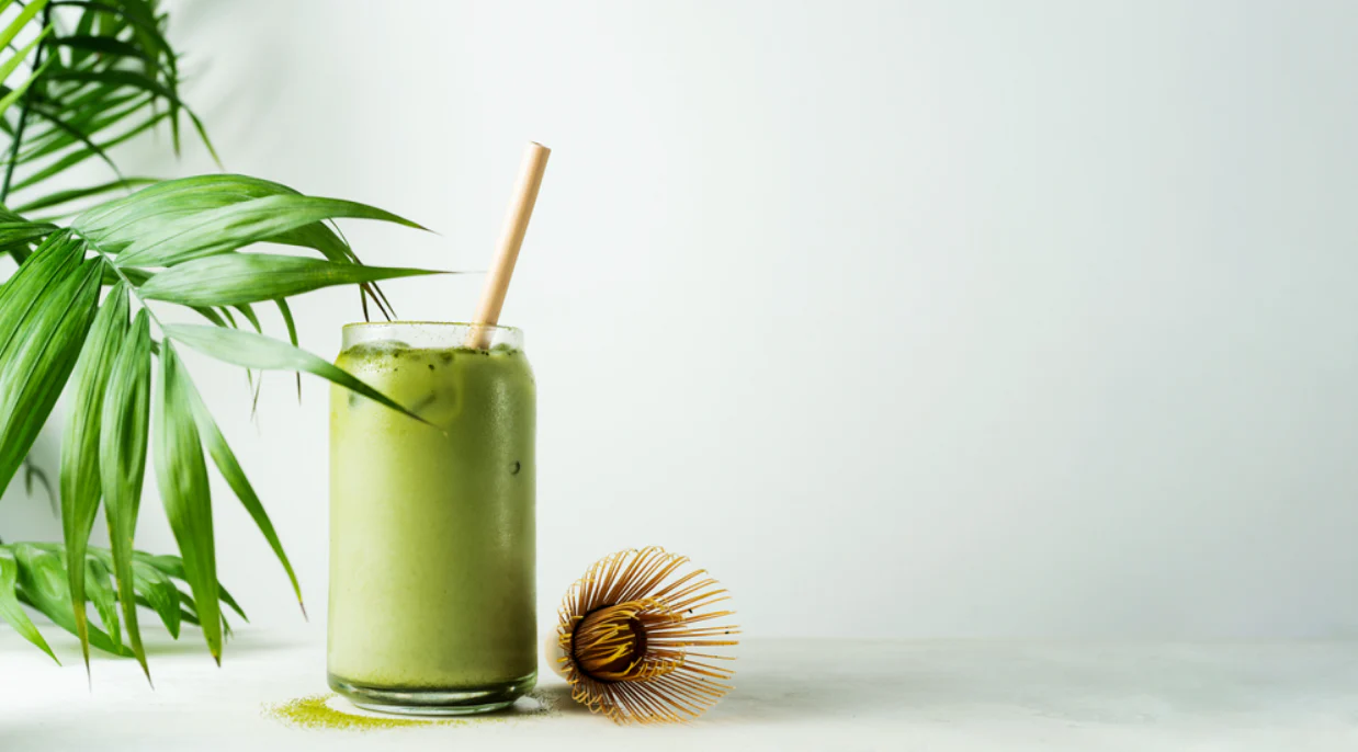 Traditional Japanese matcha tea ceremony setup